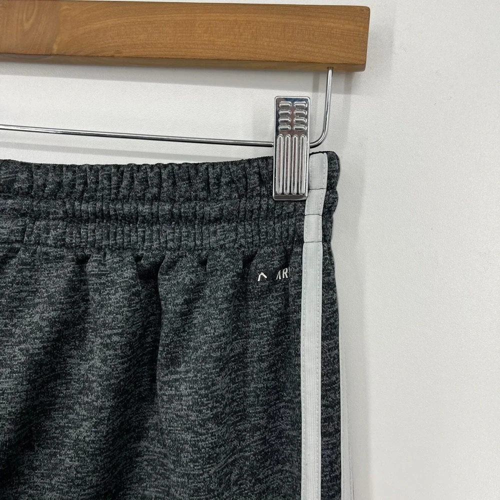 Adidas‎ Sweatpants Men's Size S Gray Striped Fleece Lined Drawstring